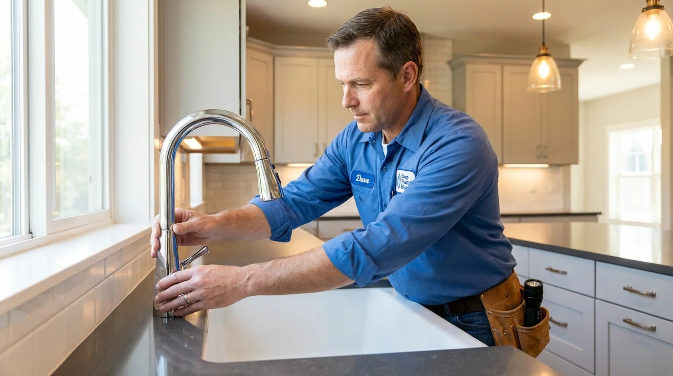 Kitchen faucet installation by Johns Plumbing LLC in Palermo